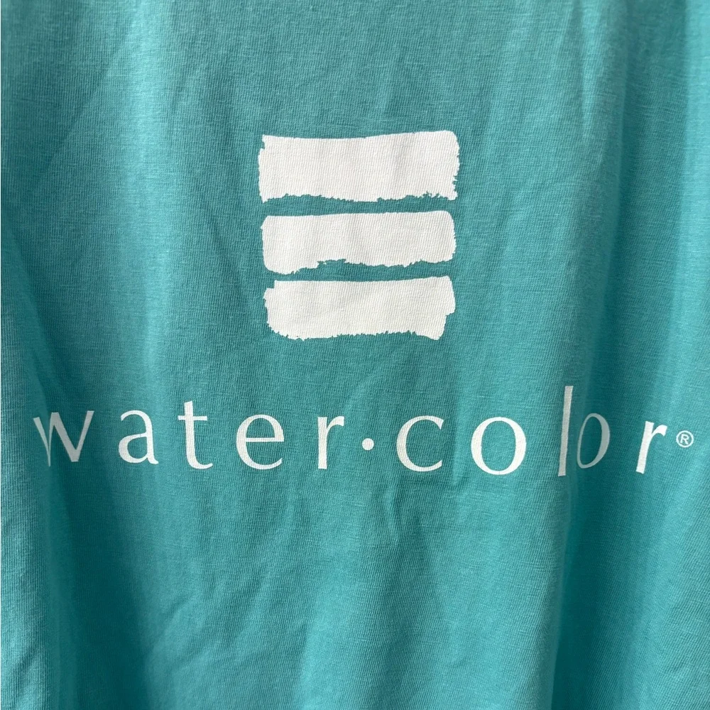 Teal Men's Watercolor Shirt - Picture 2 of 3